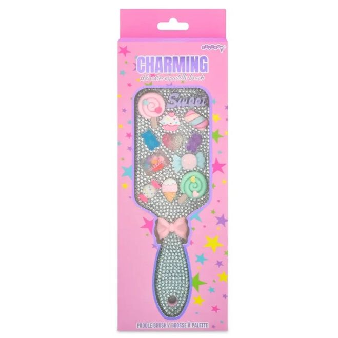 Charming Rhinestone Paddle Brush