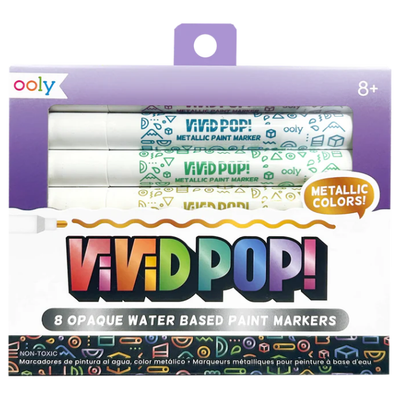 Vivid Pop! Water Based Paint Markers Metallic