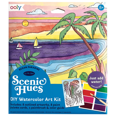 Scenic Hues DIY Watercolor Art Kit Ocean Paradise