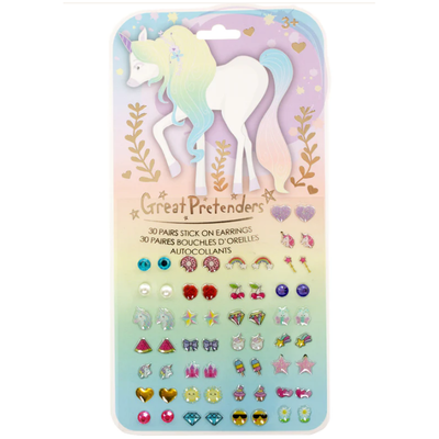 Sticker Earrings Whimsical Unicorn