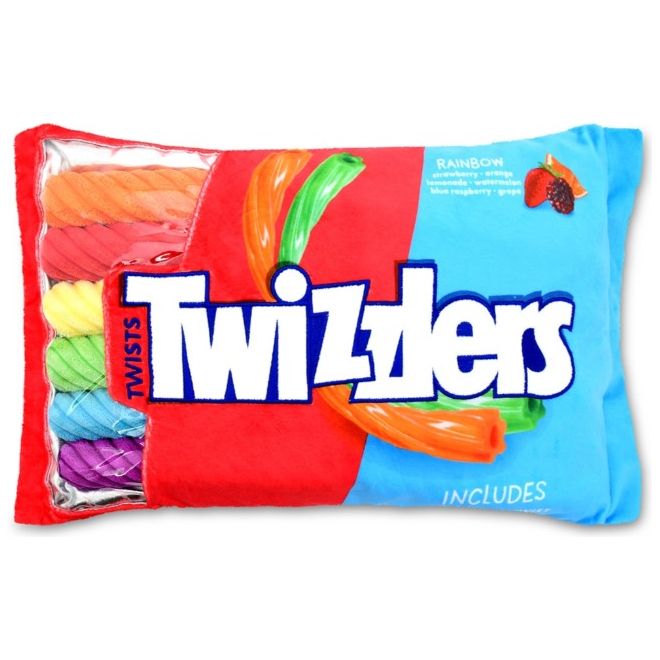 Rainbow Twizzlers Fleece Pillow