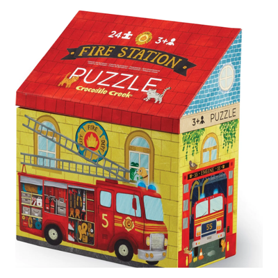 24 Piece Puzzle Fire House