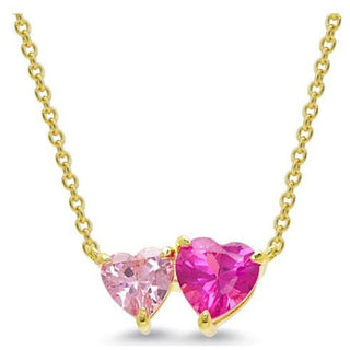 CZ Double Hearts Necklace