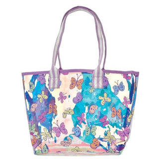 Clear Tote Bag - Bright Butterflies