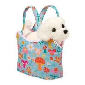 Pet Sak with Puppies Retro Chic Sassy Bichon