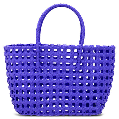Small Woven Tote Purple