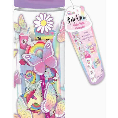Pop-Open Water Bottle Writing Fun Tie Dye Butterfly