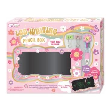 LCD Writing Board Pencil Box - Groovy Flower