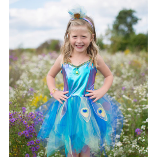 Pretty Peacock Dress with Headband