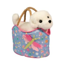 Pet Sak with Puppies Dragonfly Dreams Bichon