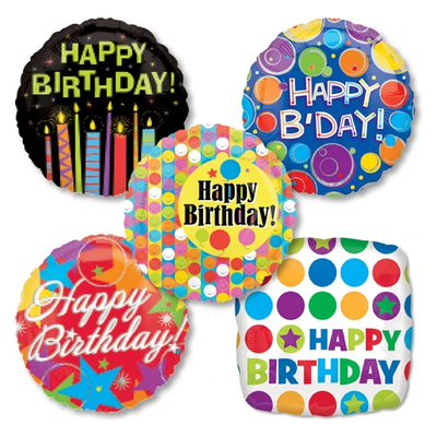 Mylar Balloon Happy Birthday, select one