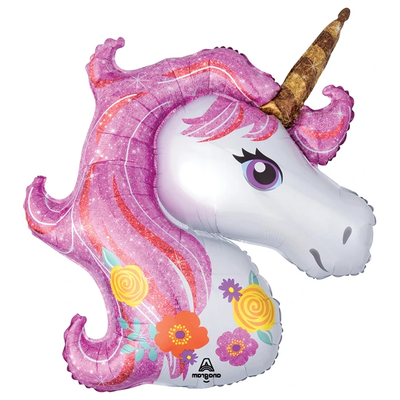 Mylar Balloon Pink Sparkle Unicorn - All Occasion