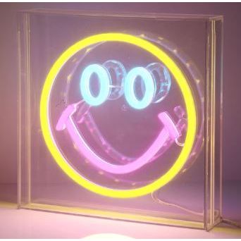 Neon Art Wall / Desk Smiley