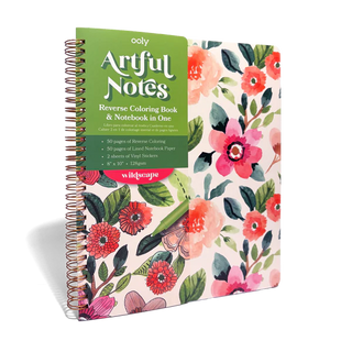 Artful Notes Reverse Coloring Notebook - Wildscape