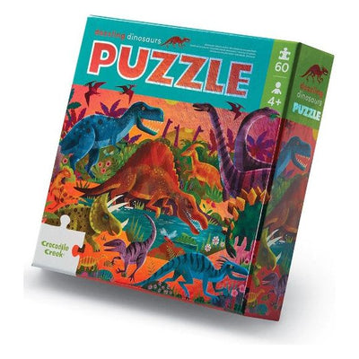 60 Piece Foil Puzzle Dazzling Dinosaurs