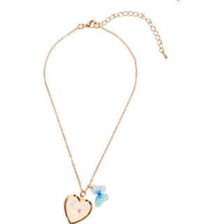 Butterfly Heart Locket Necklace 