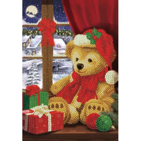 Crystal Art Notebook - Festive Teddy
