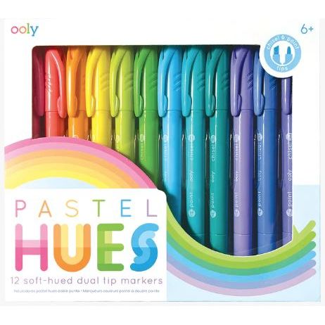 Pastel Hues Markers - Set of 12