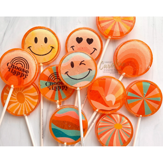 Choose Happy Lollipops, Peach Flavor 