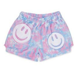 Plush Shorts - Tie Dye Smile Extra Small