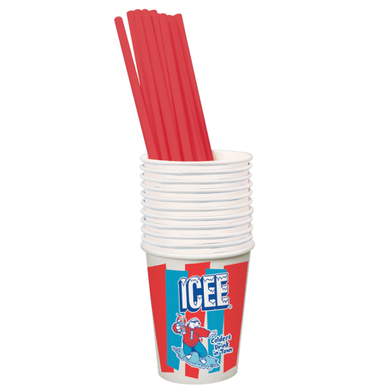 ICEE Paper Cups & Plastic Straws ICEE Paper Cups & Plastic Straws
