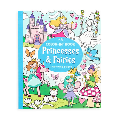 Color-In' Books Princessess & Fairies