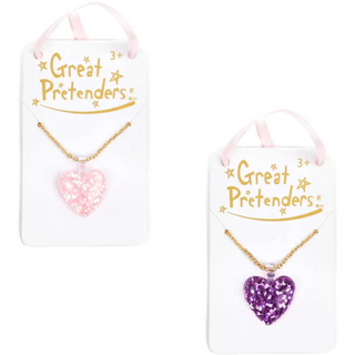 Boutique Glitter Heart Necklace
