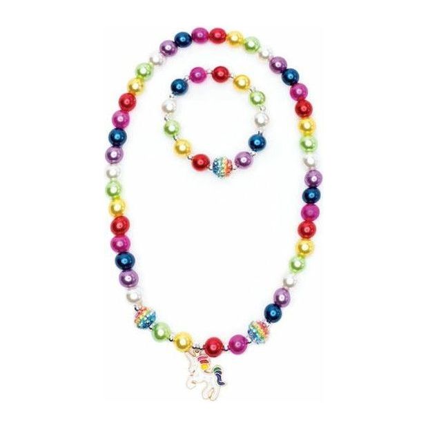 Gumball Rainbow Necklace & Bracelet Set