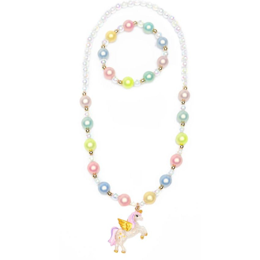 Happy-Go-Unicorn Necklace and Bracelet Set