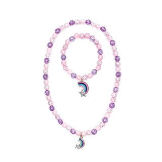 Rainbow Necklace and Bracelet Set