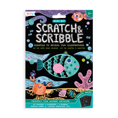 Mini Scratch & Scribble Art Kits Friendly Fish
