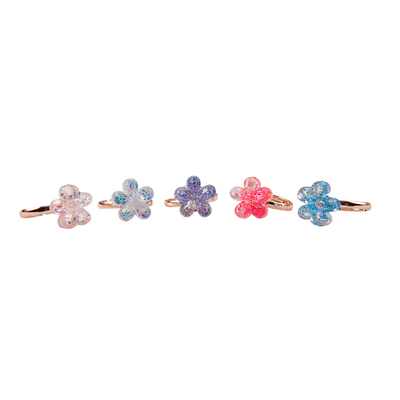Boutique Jewelry Ring Sets Shimmer Flower Rings