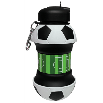 Collapsible Silicone Water Bottle Soccer
