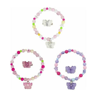 Sparkle Butterfly Bracelet & Ring Set