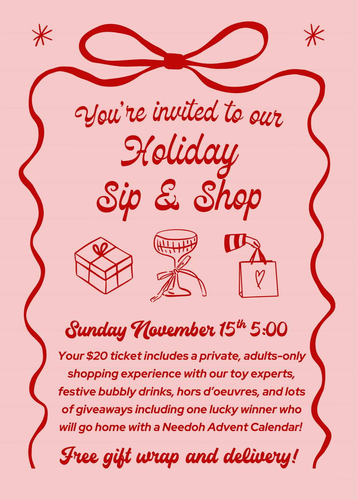Sip and Shop - November 15th at 5:00pm