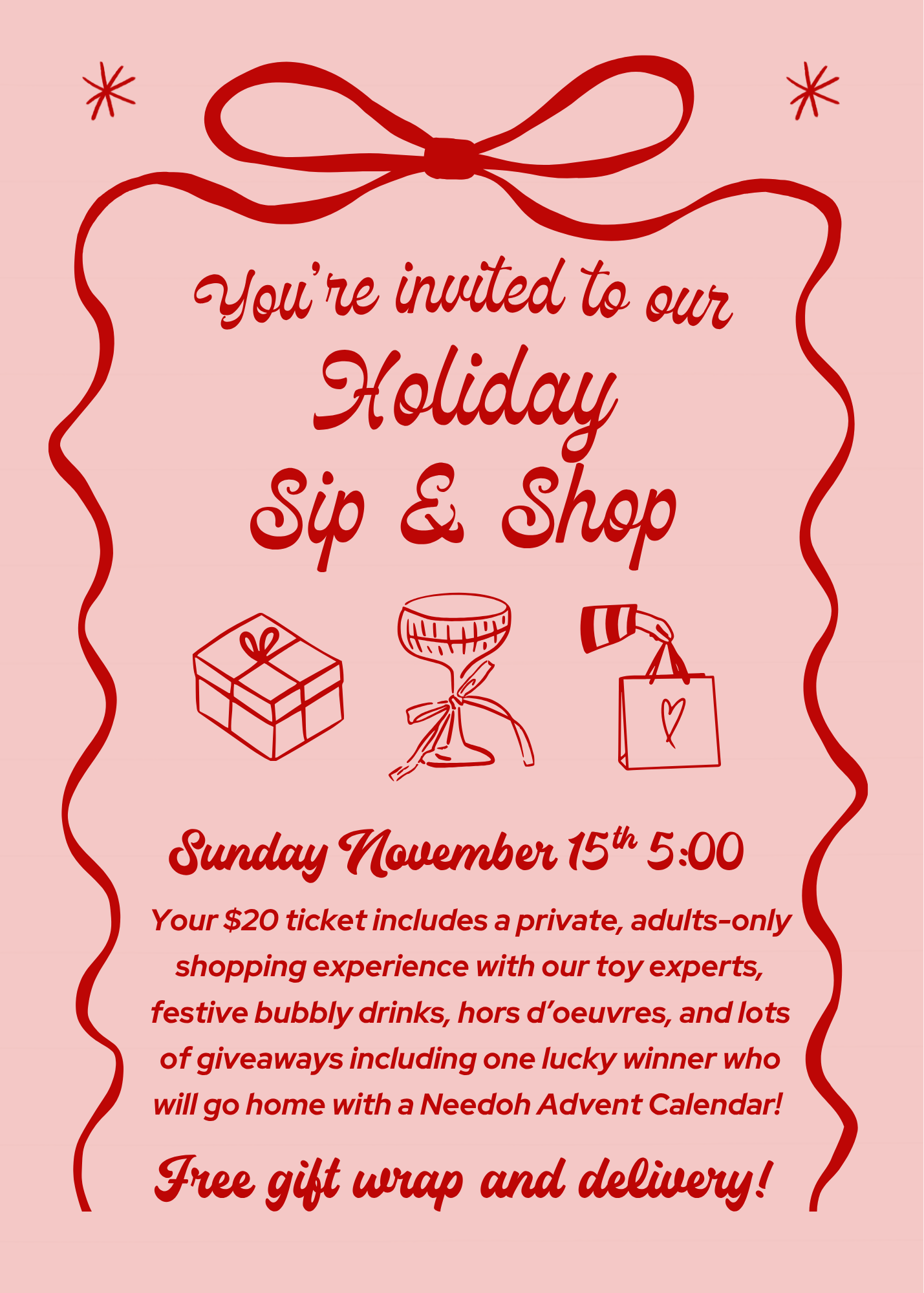 Sip and Shop - November 15th at 5:00pm