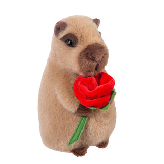 Valentine Capybara with Rose 