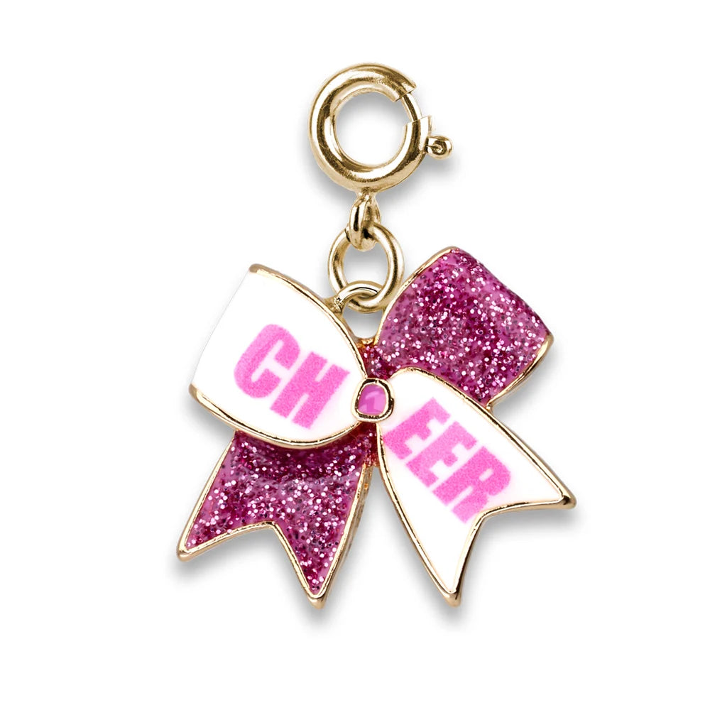 CHARM IT! Charm Gold Glitter Cheer Bow