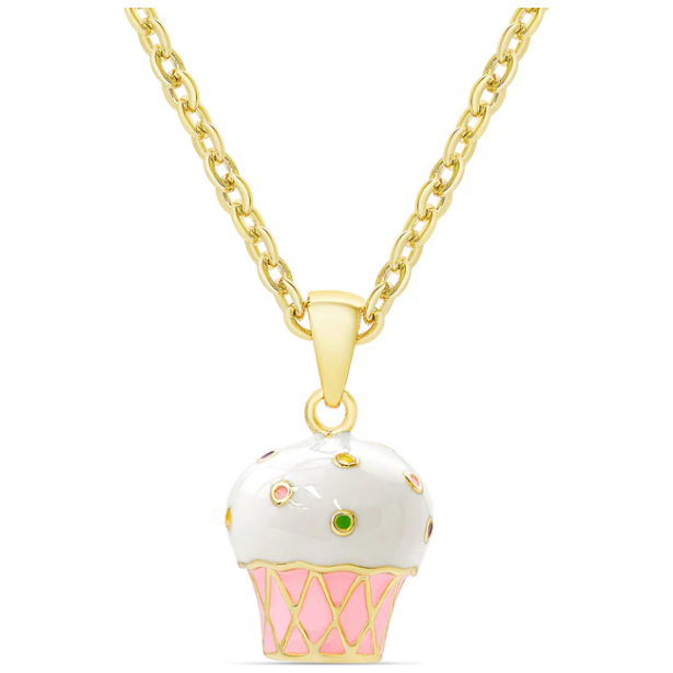 3D Cupcake Pendant Necklace