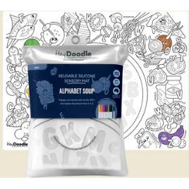 Sensory Coloring & Doodle Mat Alphabet Soup