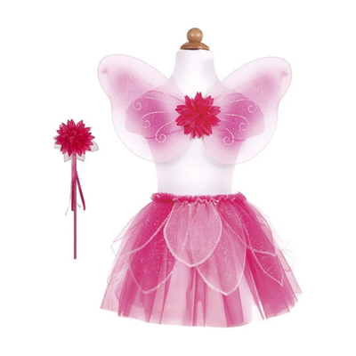 Fancy Flutter Skirt with Wings & Wand Pink
