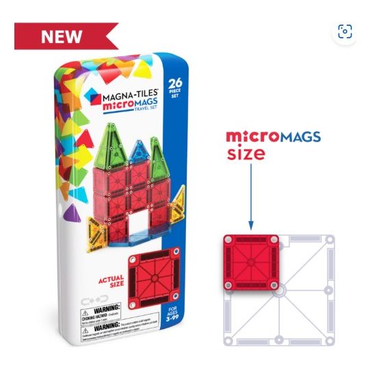 Magna-Tiles microMAGS 26 Pc Travel Set