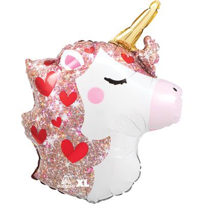 Valentine Balloon Bouquet Medium Sparkling Unicorn