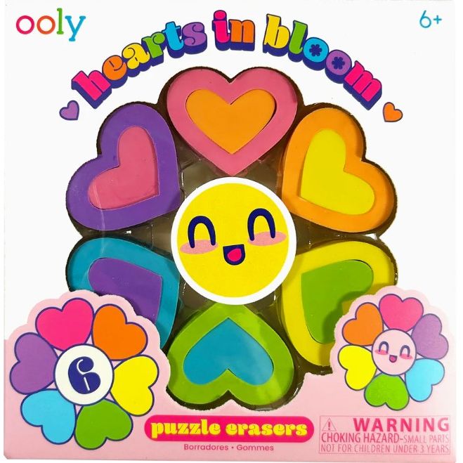 Hearts in Bloom Puzzle Erasers