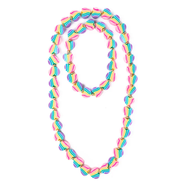 Heart of Many Colors Necklace & Bracelet Set