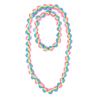 Heart of Many Colors Necklace & Bracelet Set 