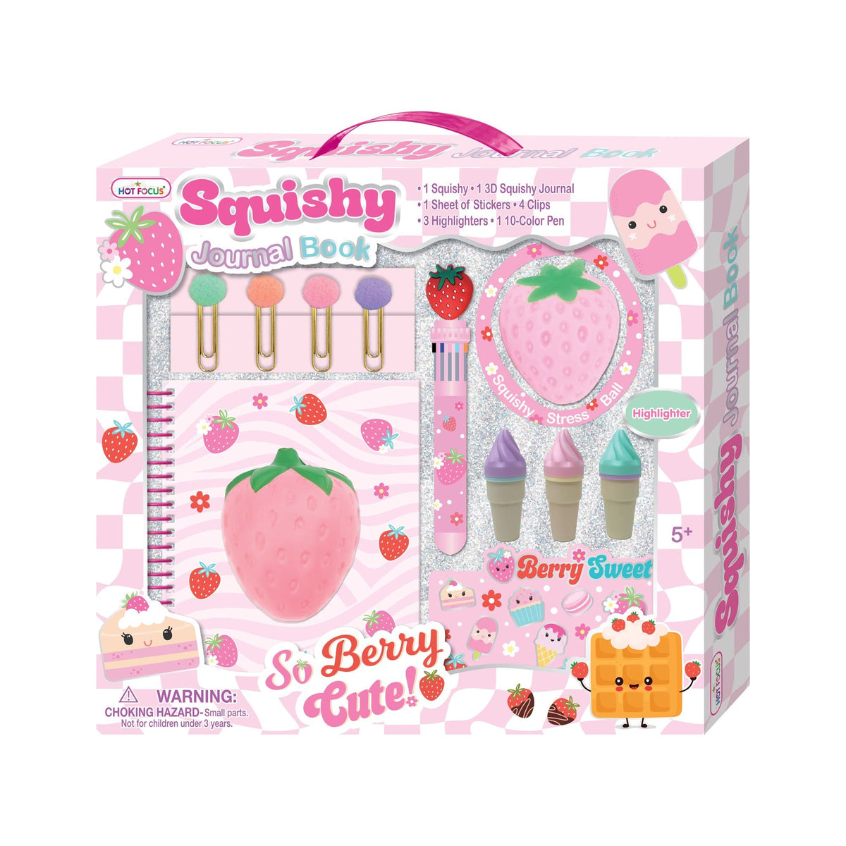 Squishy Joural Book - Strawberry