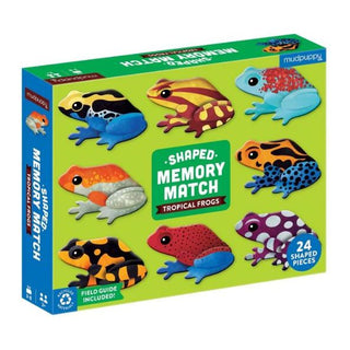 Shaped Memory Match - Tropical Frogs 