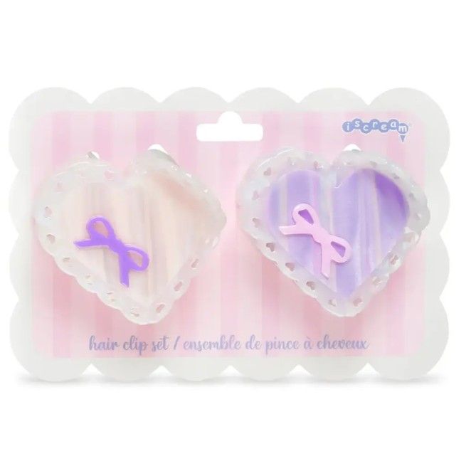 Heart Bow Hair Clip