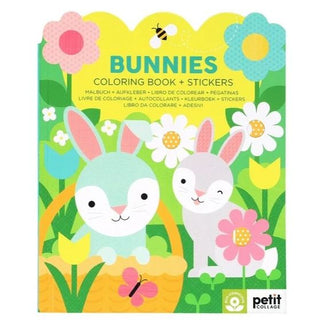 Bunnies Coloring Book & Stickers 